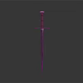Medieval Style Sword With Decorative Hilt Crossguard And Metal Blade On White Background